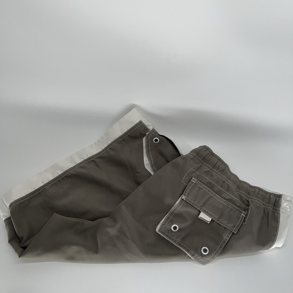 Mossimo Men's Tan and White Swimming Trunks‎ Size XL